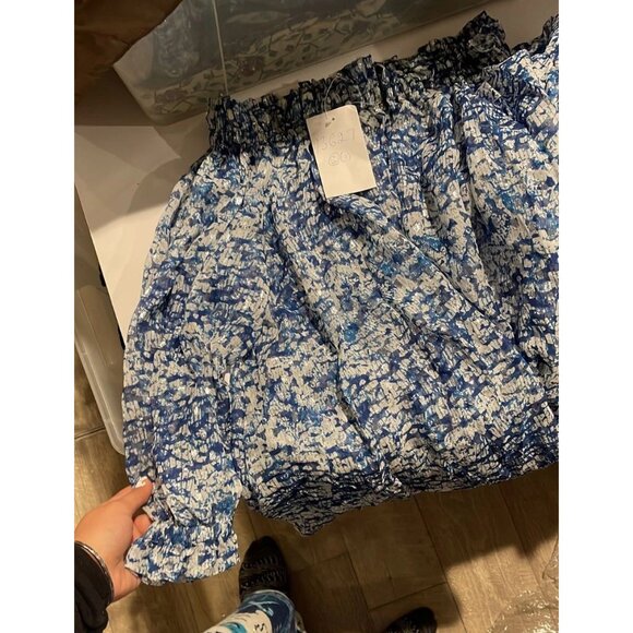 Isabel Marant Etoile Metallic Shimmer Off Shoulder Top S-1 - Picture 6 of 7